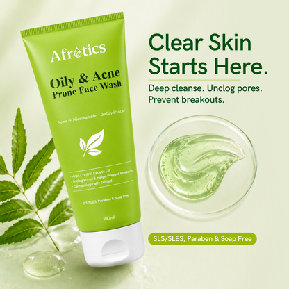 AFROTICS OILY & ACNE FACE WASH